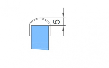 WS F12 - für 6/8 mm Glas, L = 250 cm